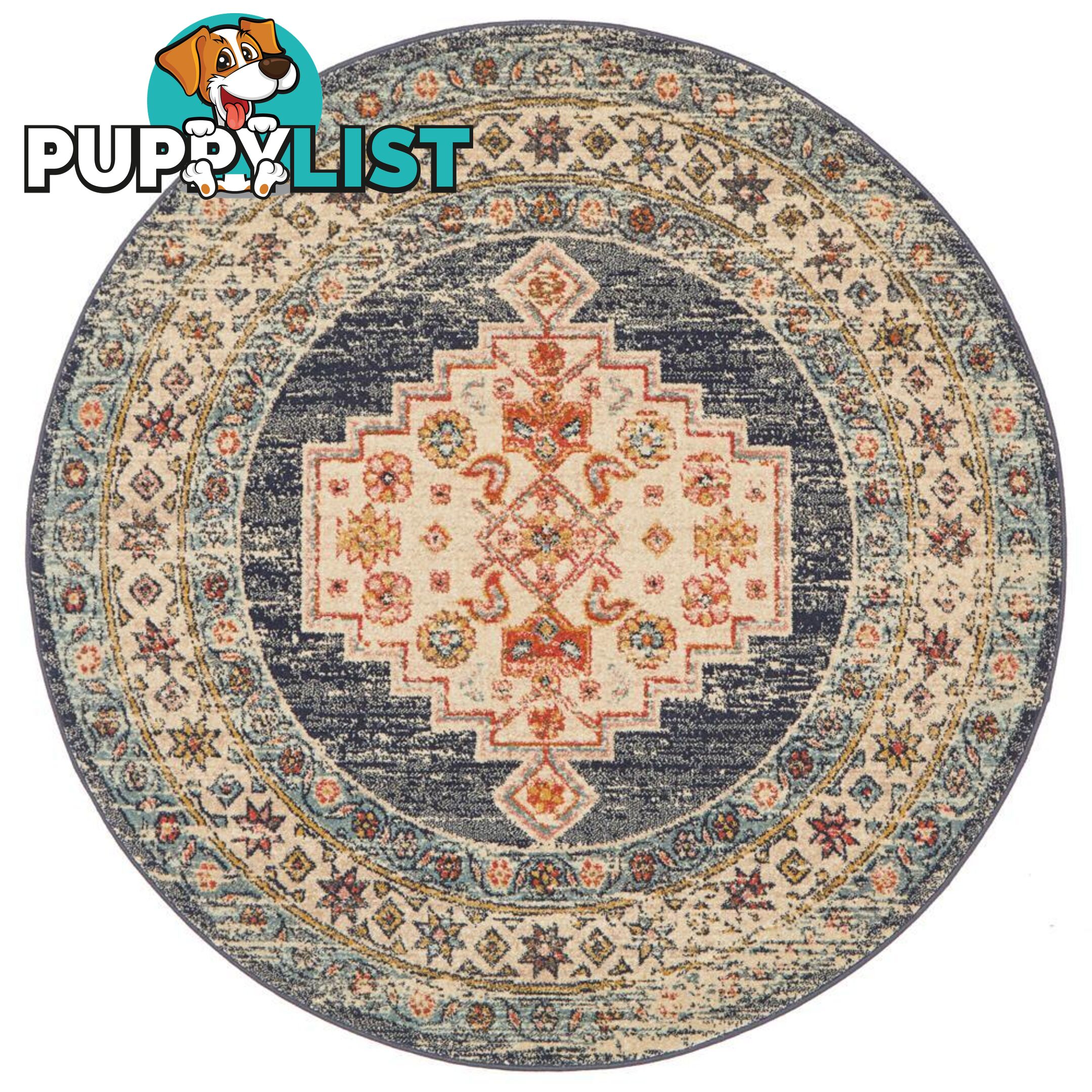 Legacy Round Ecru Rug - Unbranded - 9375321884389