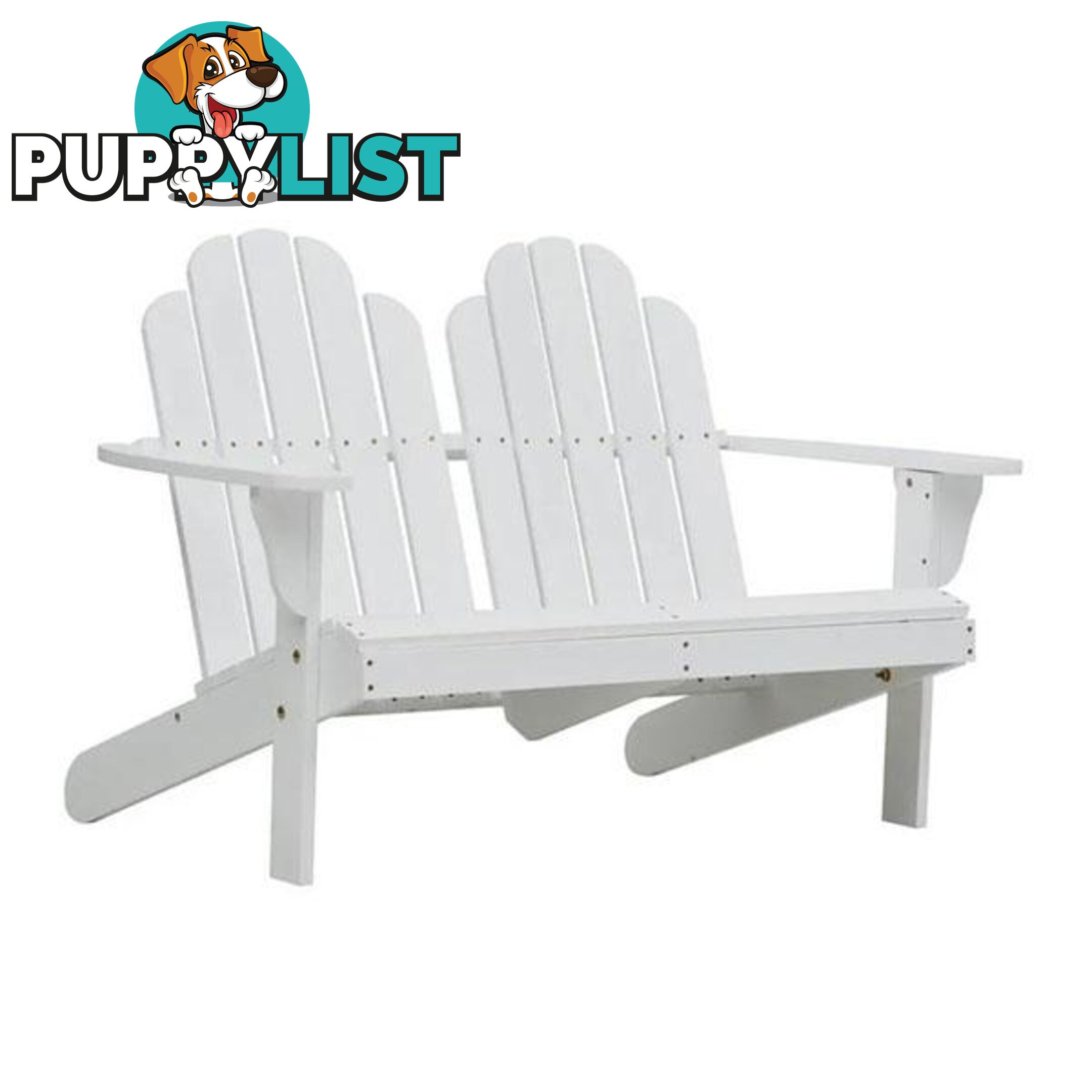 Double Adirondack Chair Wood - Unbranded - 8719883745558