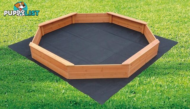 Kids Large Octagonal Wooden Sandpit - Unbranded - 4344744419572