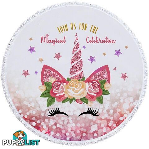 Magical Celebration Unicorn Beach Towel - Towel - 7427046320849