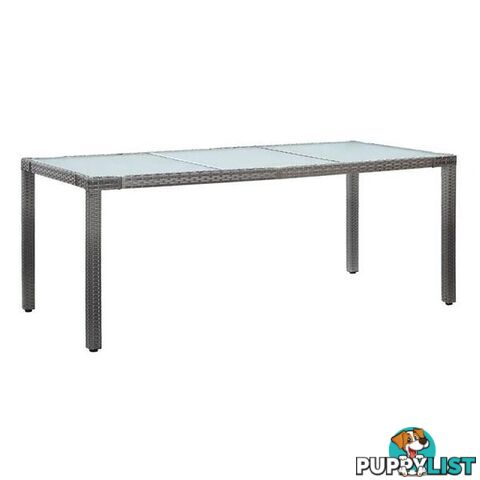 Garden Table Grey Pe Rattan - Unbranded - 8719883784946