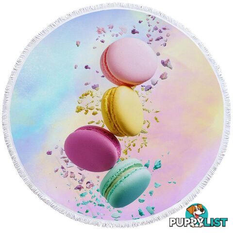 Multi Colored Macarons Beach Towel - Towel - 7427046315319