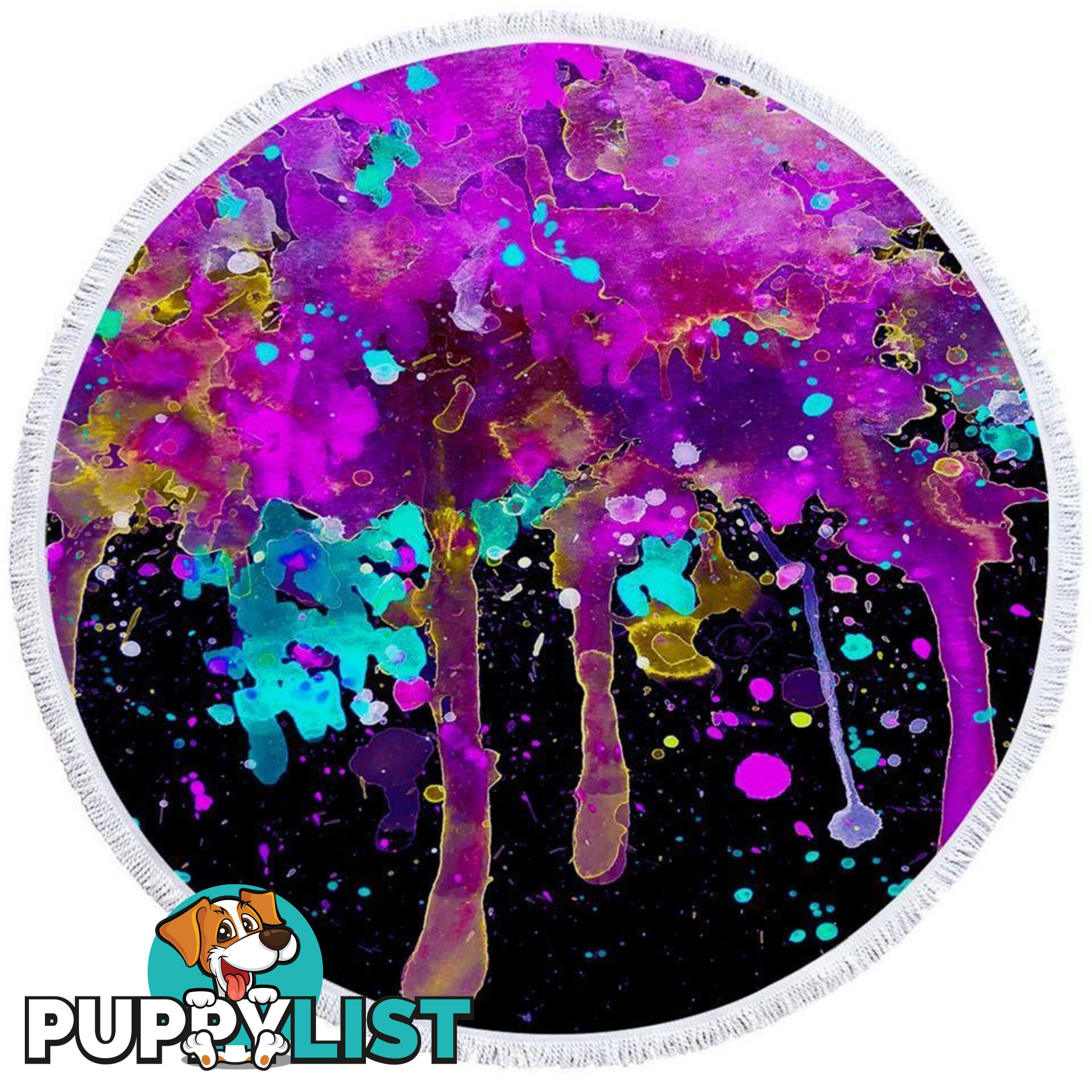 Purplish Melting Space Beach Towel - Towel - 7427046315845