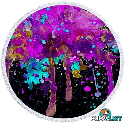 Purplish Melting Space Beach Towel - Towel - 7427046315845