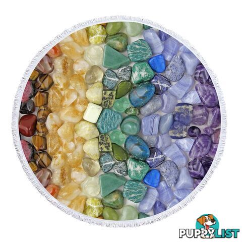 Colorful Pebbles Beach Towel - Towel - 7427046343121