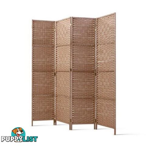 Panel Room Divider Screen Privacy Rattan Timber Foldable Hand Woven - Artiss - 9355720030020