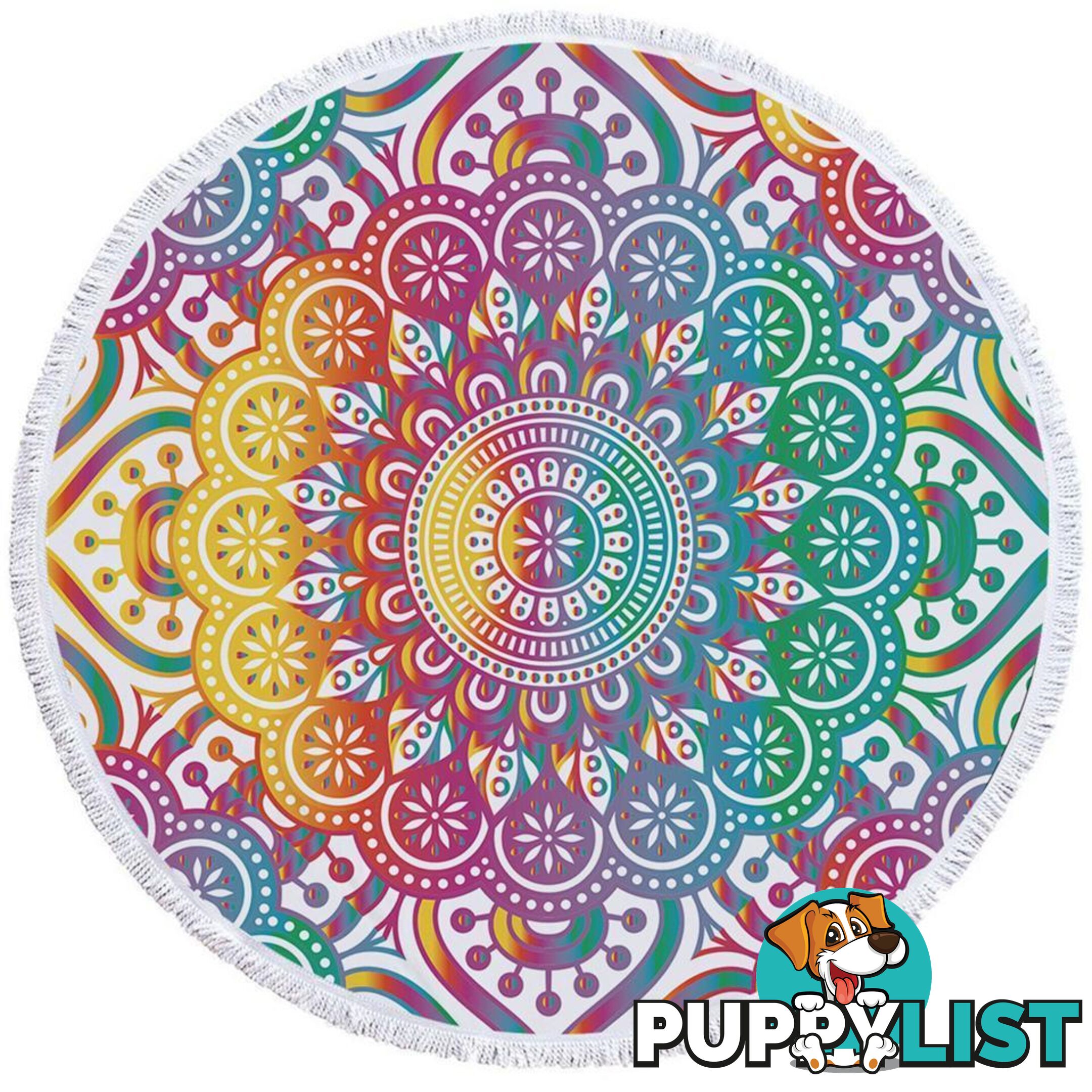 Blast of Colors Mandala Beach Towel - Towel - 7427046322805