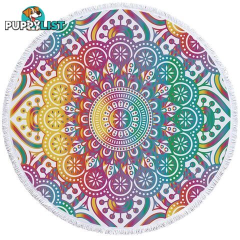 Blast of Colors Mandala Beach Towel - Towel - 7427046322805