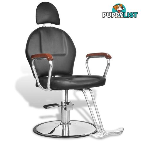 Professional Barber Chair With Headrest Artificial Leather - Black - Unbranded - 4326500422156