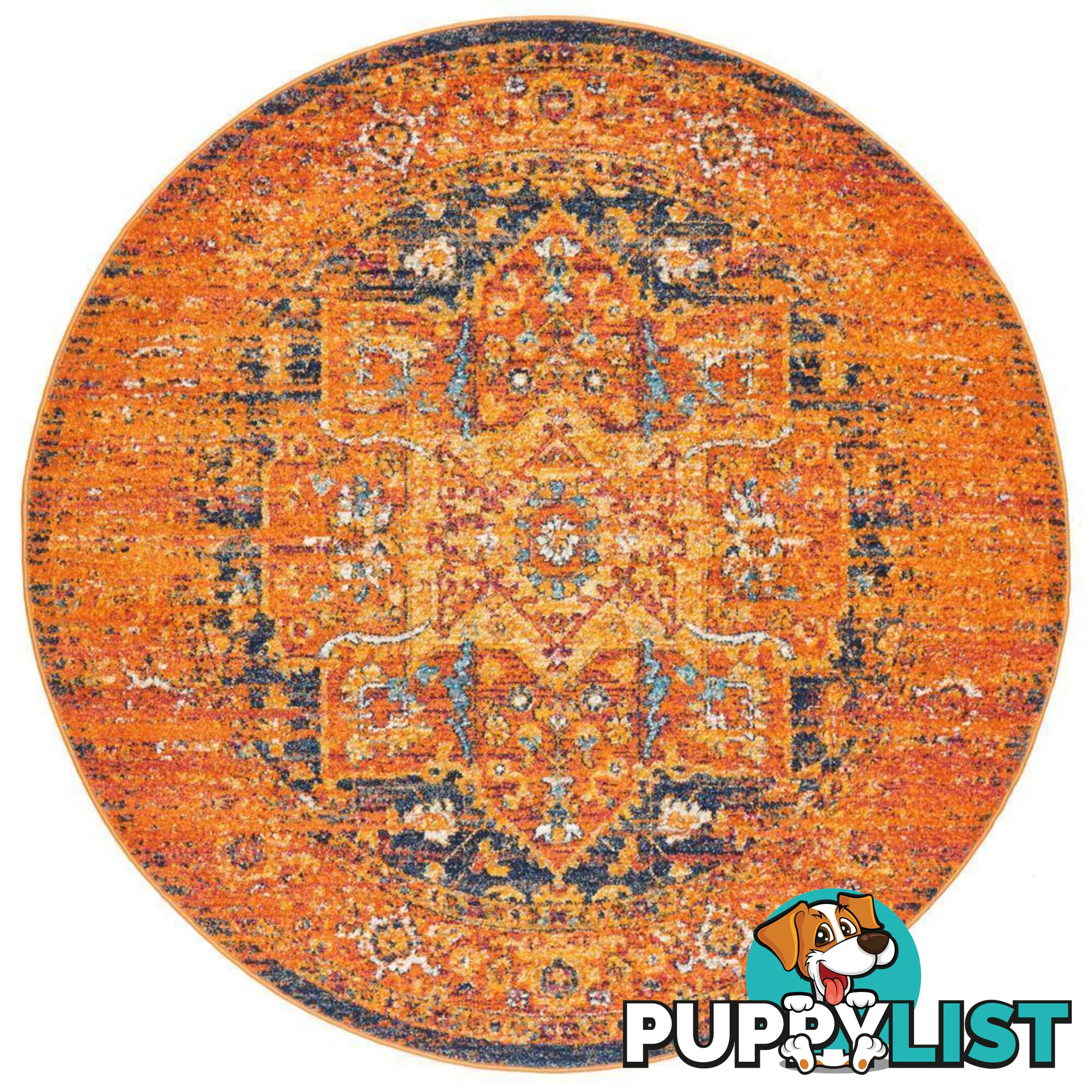 Radiance Rustic Round Rug - Unbranded - 9375321886369