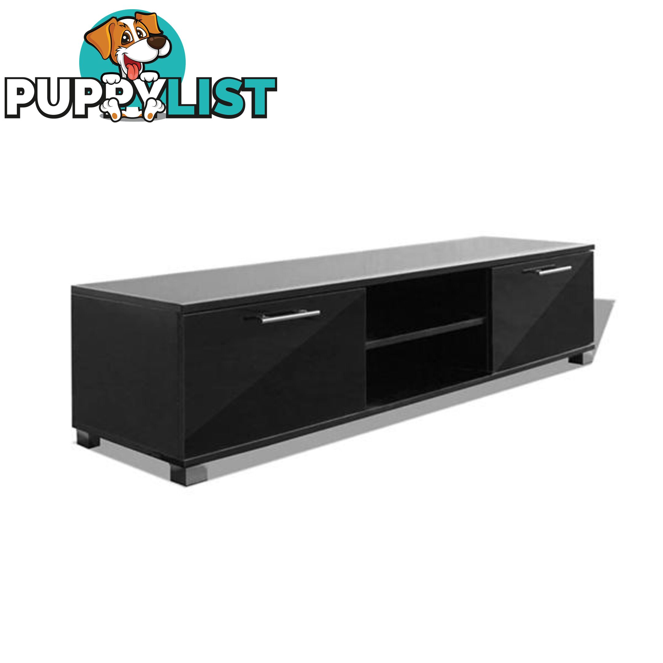 Tv Cabinet High Gloss Black 120 X 40 X 34 Cm - Cabinet - 7427005879937