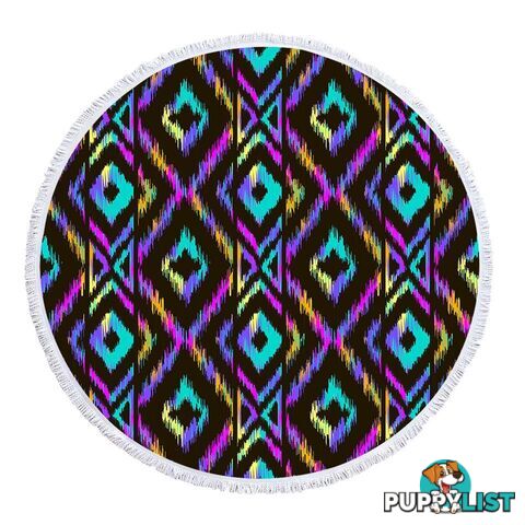 Crazy Colored Diamond Pattern Beach Towel - Towel - 7427046341929