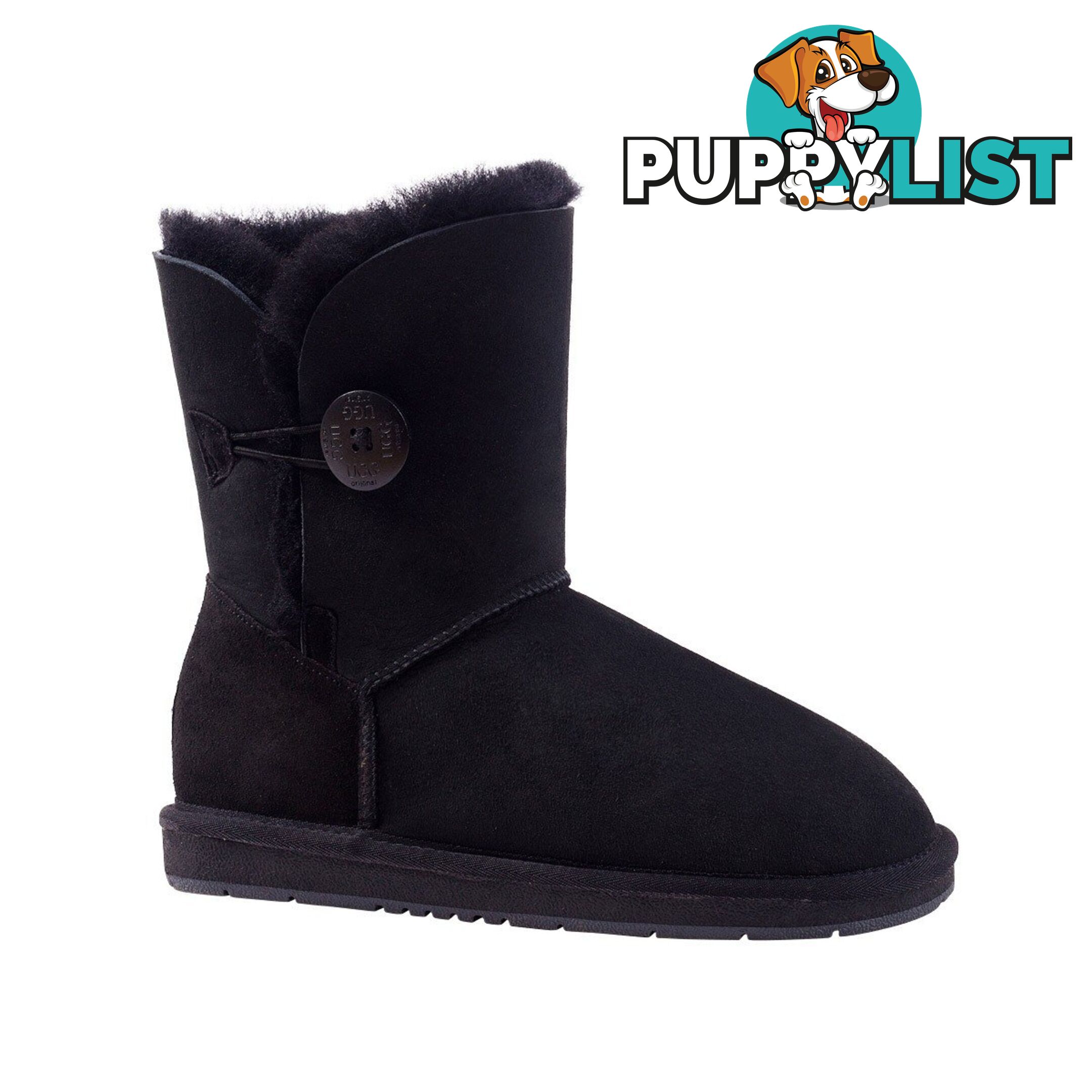 UGGS Single Button Short Sheepskin Cedar 5803 Unisex Black - UGG - 822427508644