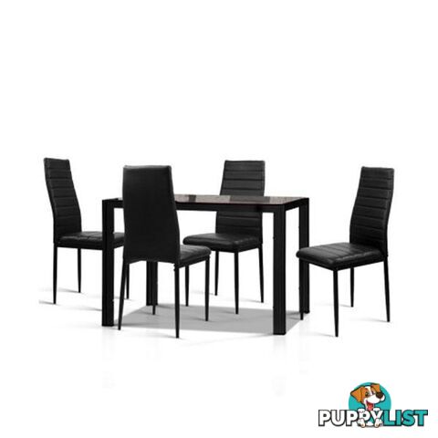 Artiss 5 Piece Dining Table Set - Artiss - 7427046180221