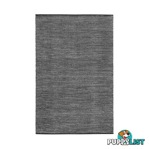 Contemporary Black Grey Chennai Wool Rug 155 X 225 Cm - Unbranded - 7427005889646