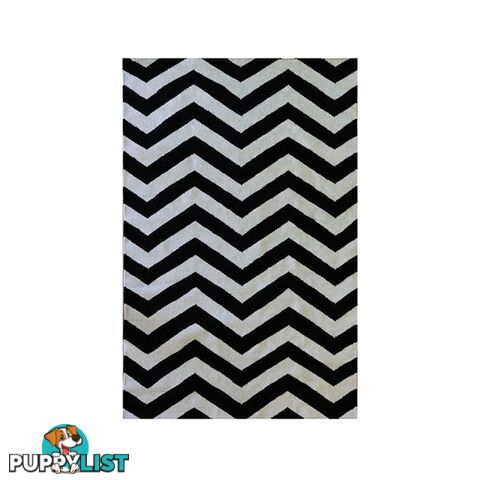 Chevron Flat Weave Grey Rug - Unbranded - 7427046153492