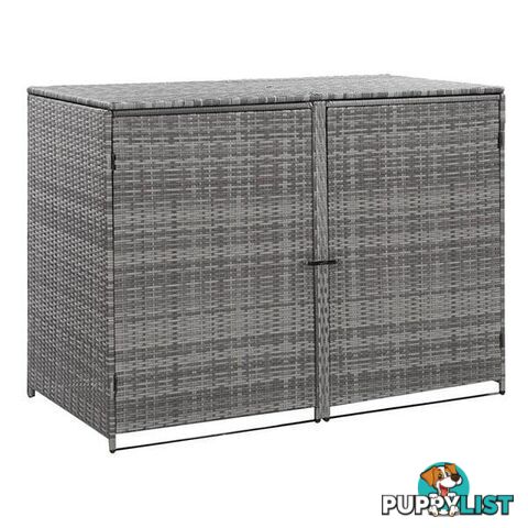 Double Wheelie Bin Shed Poly Rattan Anthracite 148X77X111 Cm - Unbranded - 8719883732084