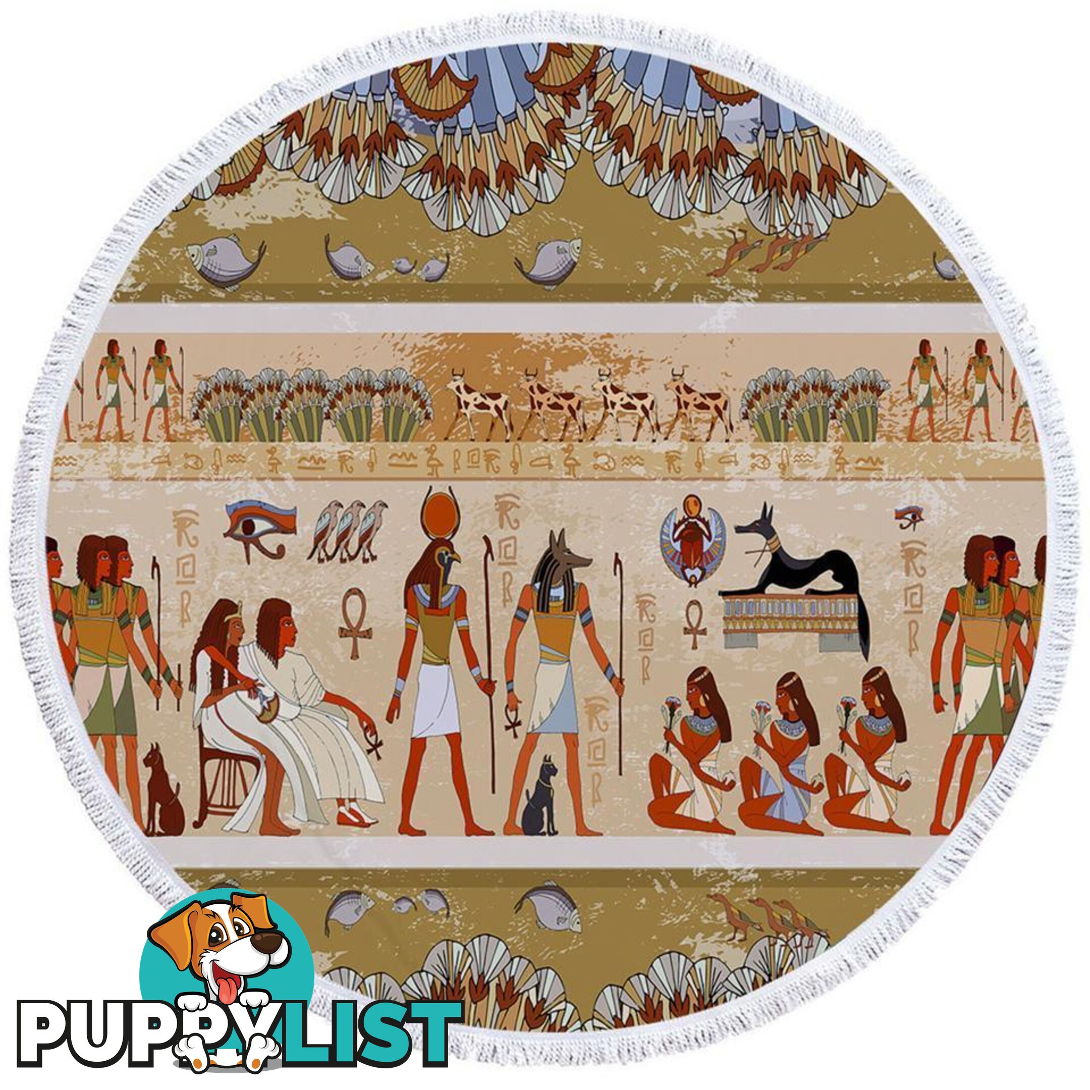 Ancient Egyptian Art Beach Towel - Towel - 7427046322942