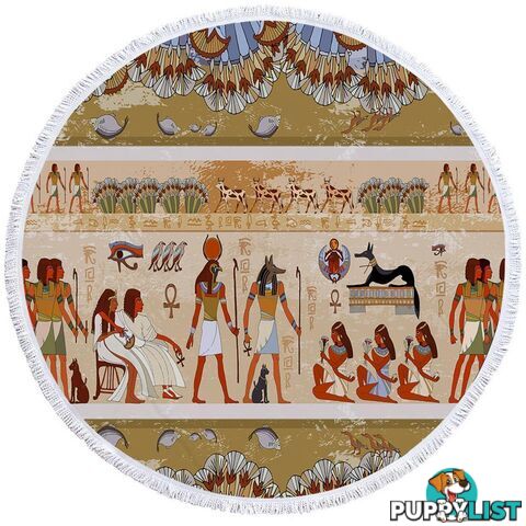 Ancient Egyptian Art Beach Towel - Towel - 7427046322942