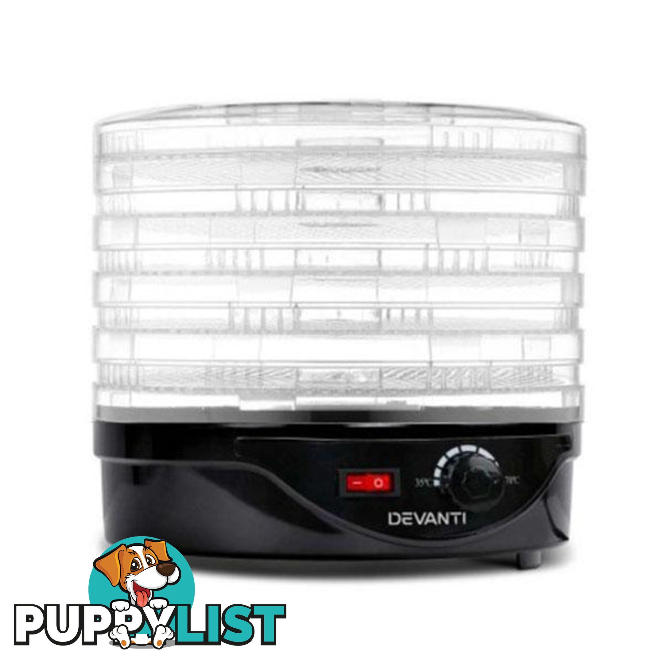 5 Tray Round Food Dehydrator - Devanti - 4344744417431