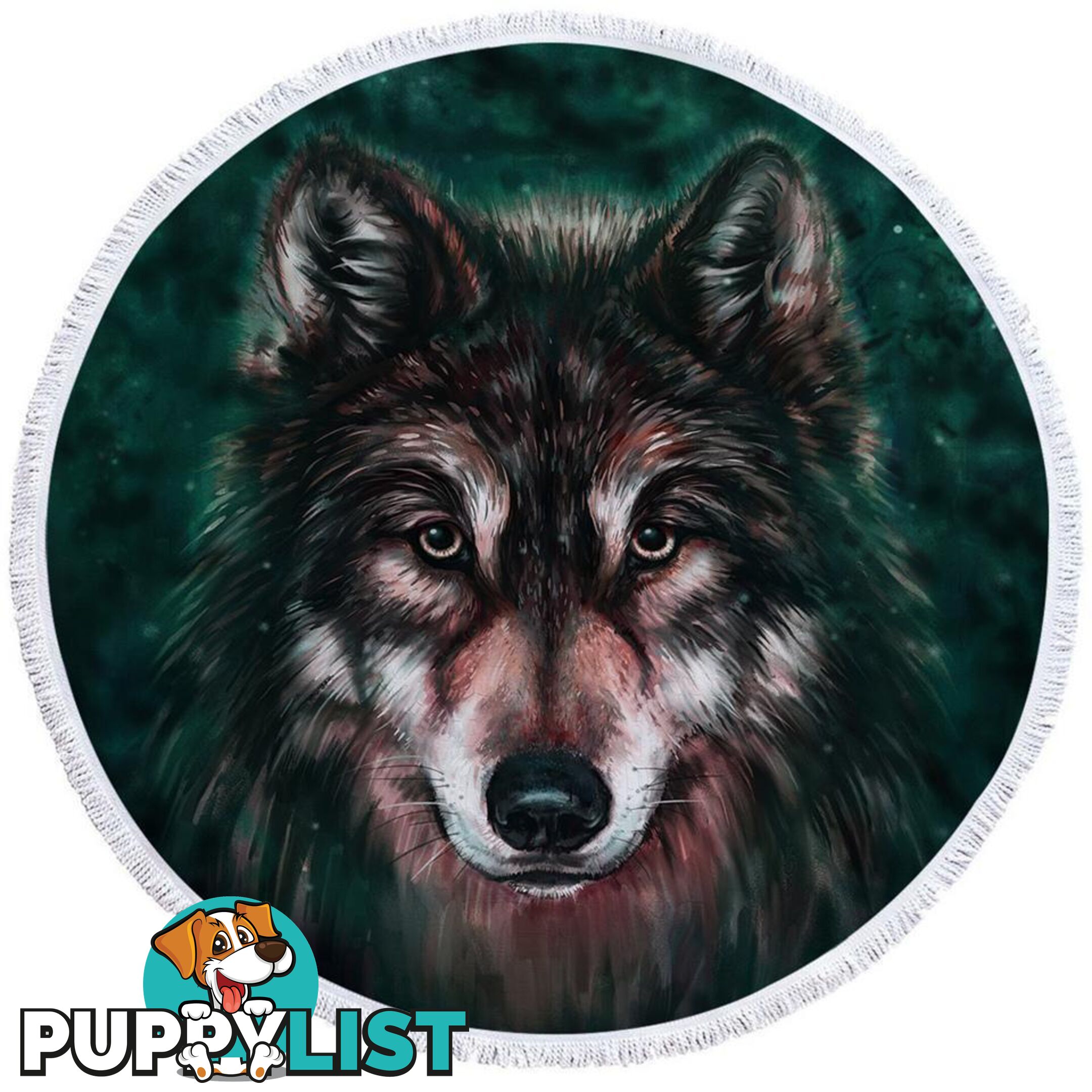 Art Painting Wolf Beach Towel - Towel - 7427046326926