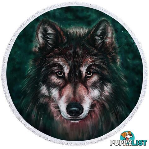 Art Painting Wolf Beach Towel - Towel - 7427046326926