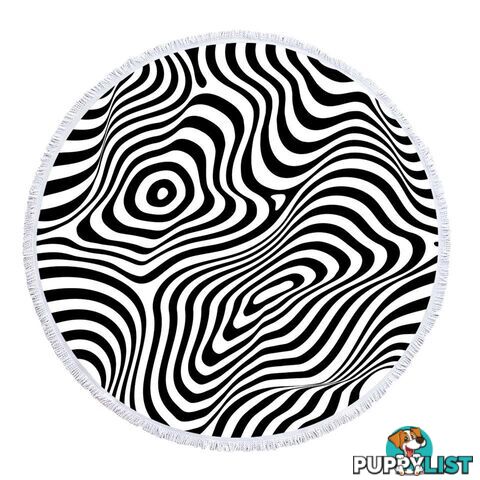 Zebra Illusion Beach Towel - Towel - 7427046341677