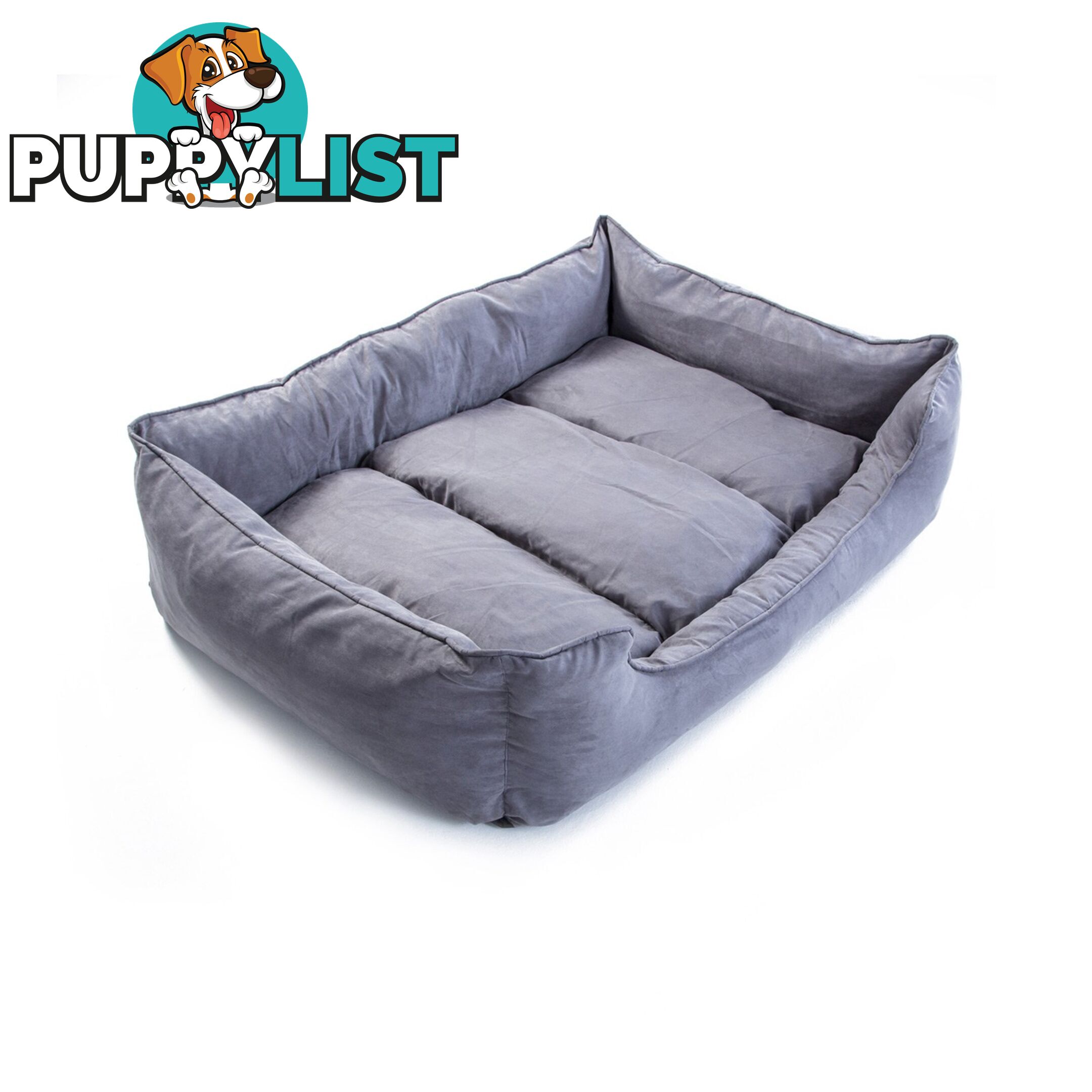 Pet Suede Sofa HUSK L - 92 x 72 x 22cm GREY - Unbranded - 9352338006225