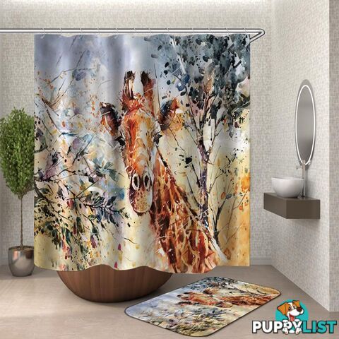 Giraffe Shower Curtain - Curtain - 7427046129206