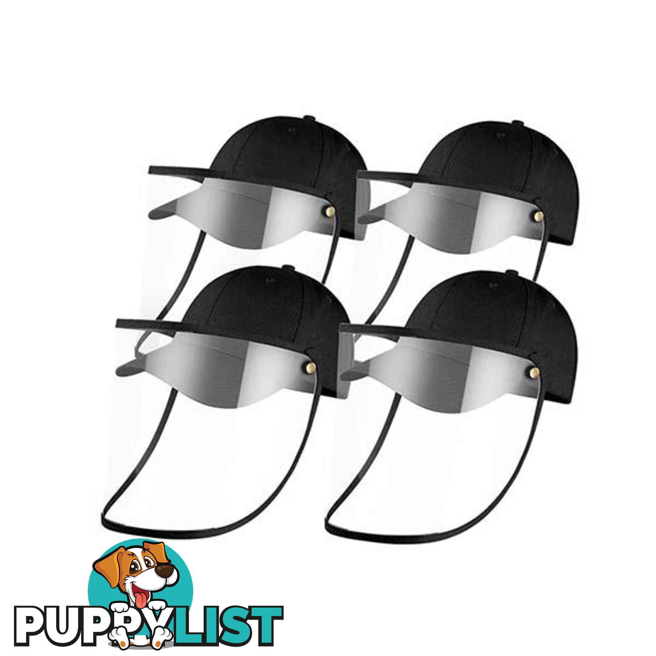 4X Outdoor Hat Anti Fog Dust Saliva Cap Face Shield Cover Kids Black - Unbranded - 9476062095673