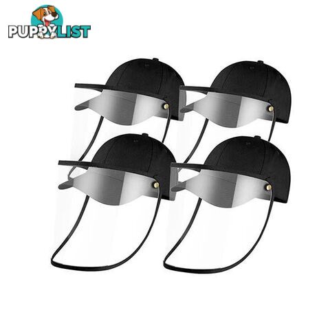 4X Outdoor Hat Anti Fog Dust Saliva Cap Face Shield Cover Kids Black - Unbranded - 9476062095673