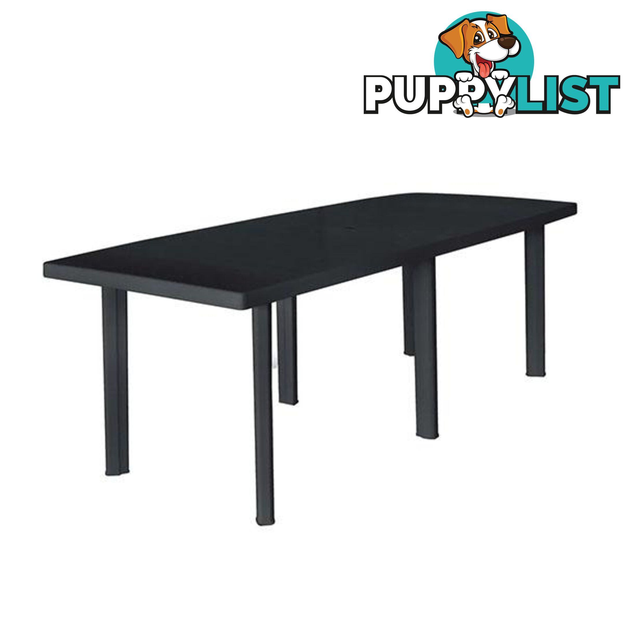 Garden Table Anthracite 210 X 96 X 72 Cm Plastic - Unbranded - 8718475743101