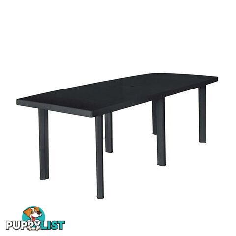 Garden Table Anthracite 210 X 96 X 72 Cm Plastic - Unbranded - 8718475743101