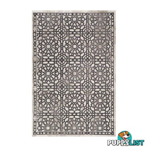 Fruzan White Dark Grey Rug - Unbranded - 787976620912