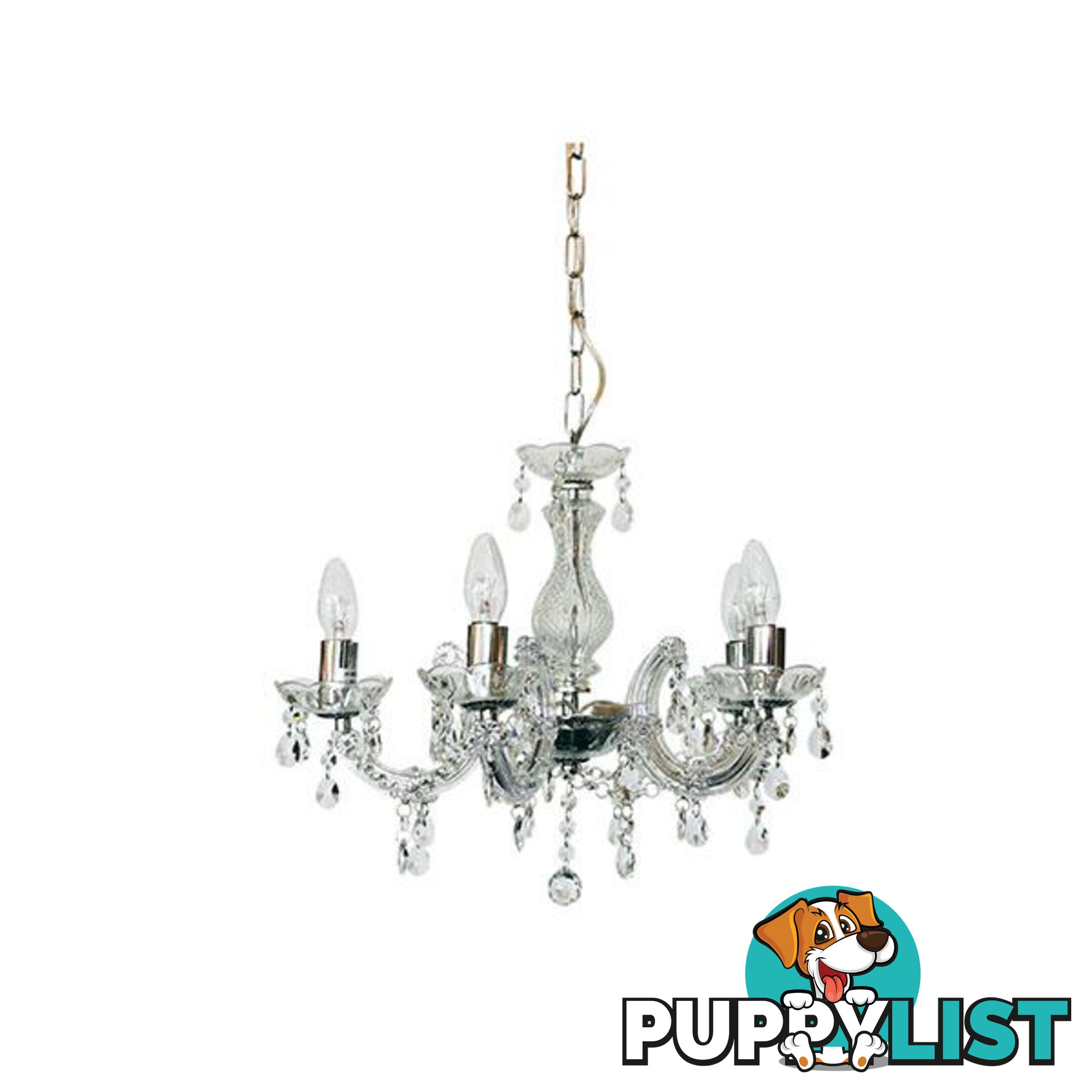 Classic Chandelier Pendant 5 Bulb - Chandelier - 9324879206631