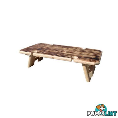 Burnt Finish 4 Glasses Portable Folding Wine Table In Reclaimed Wood - Folding Wine Table - 797776545094