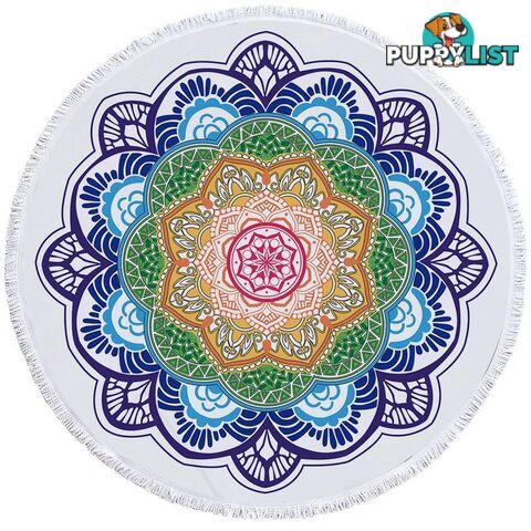 Simple Multi Colored Mandala Beach Towel - Towel - 7427046321143