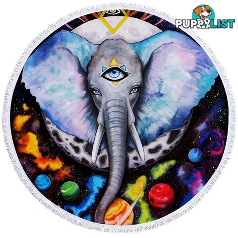 The Three Eyed Elephant Beach Towel - Towel - 7427046314763