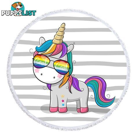 Cool Unicorn Beach Towel - Towel - 7427046342919