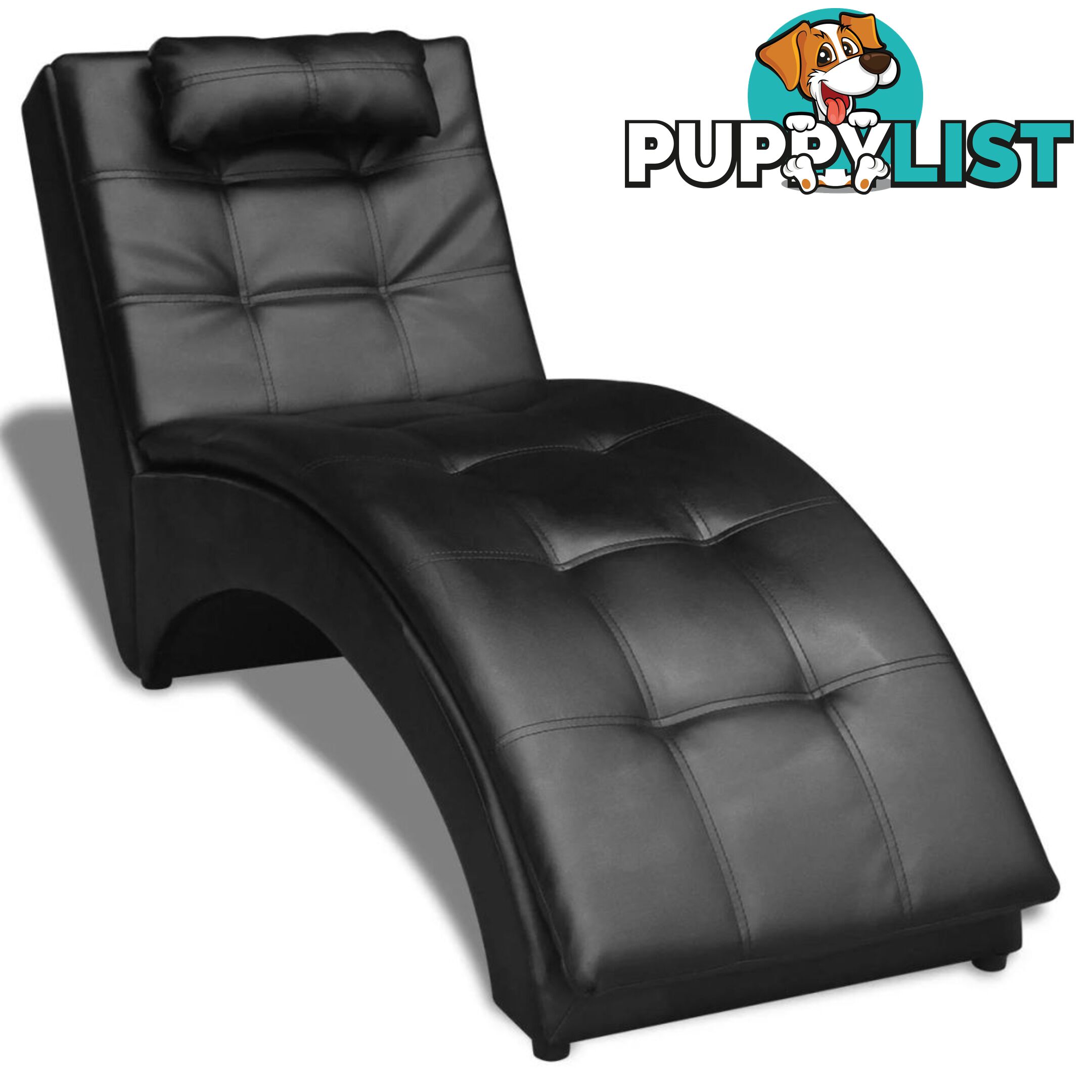 Chaise Lounge With Pillow Artificial Leather - Unbranded - 4326500434326