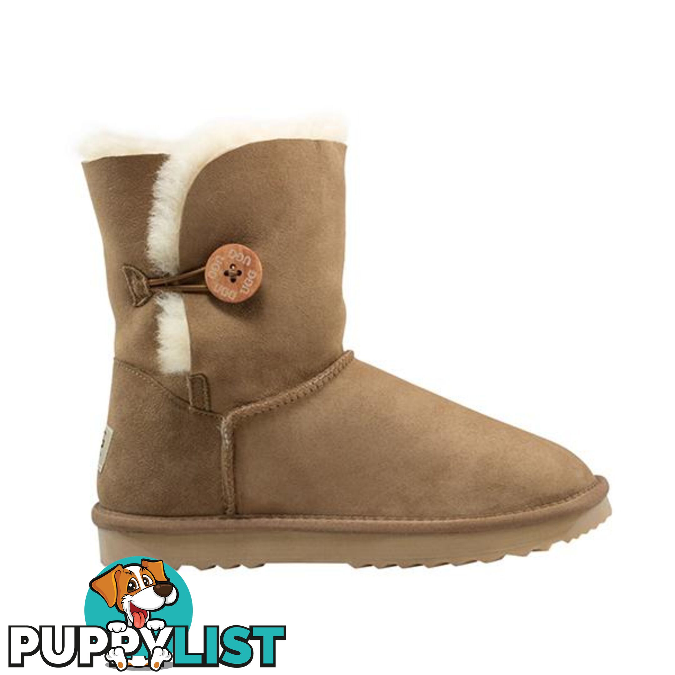 Comfort Me Australian Made Mid Bailey Button Ugg Boot Chestnut - Comfort Me - 822427521483