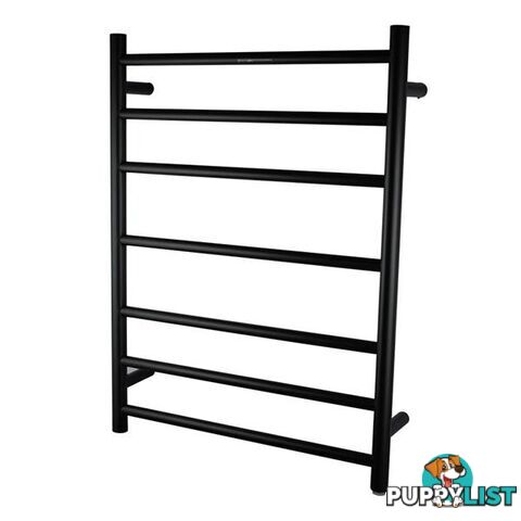 800X600X121 Mm Round Matt Black Electric Heated Towel Rack 7 Bars - Unbranded - 7427046160797