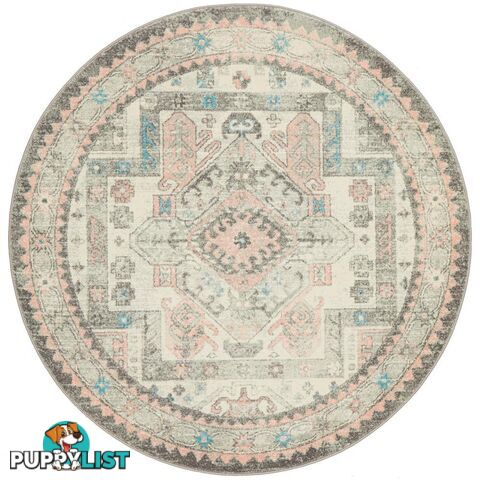 Avenue Faded Silver Round Rug - Unbranded - 9375321883382