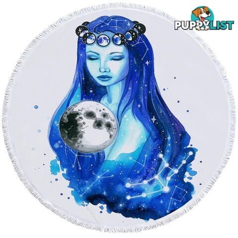 Moon Girl Art Beach Towel - Towel - 7427046315555