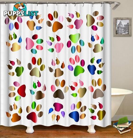 Multicolored Paws And Claws Shower Curtain - Curtain - 7427045925427