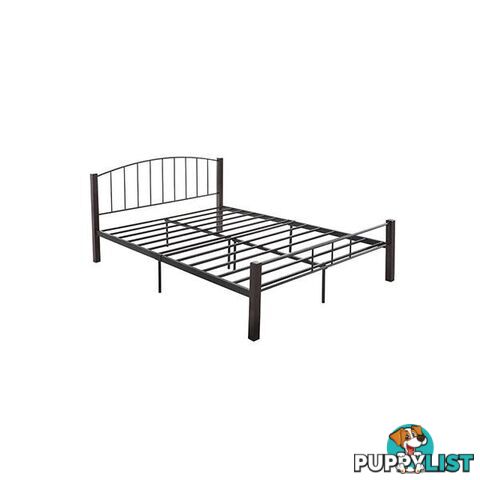 Polo King Metal Bed Frame Natural Silver - Bed Frame - 7427046147057