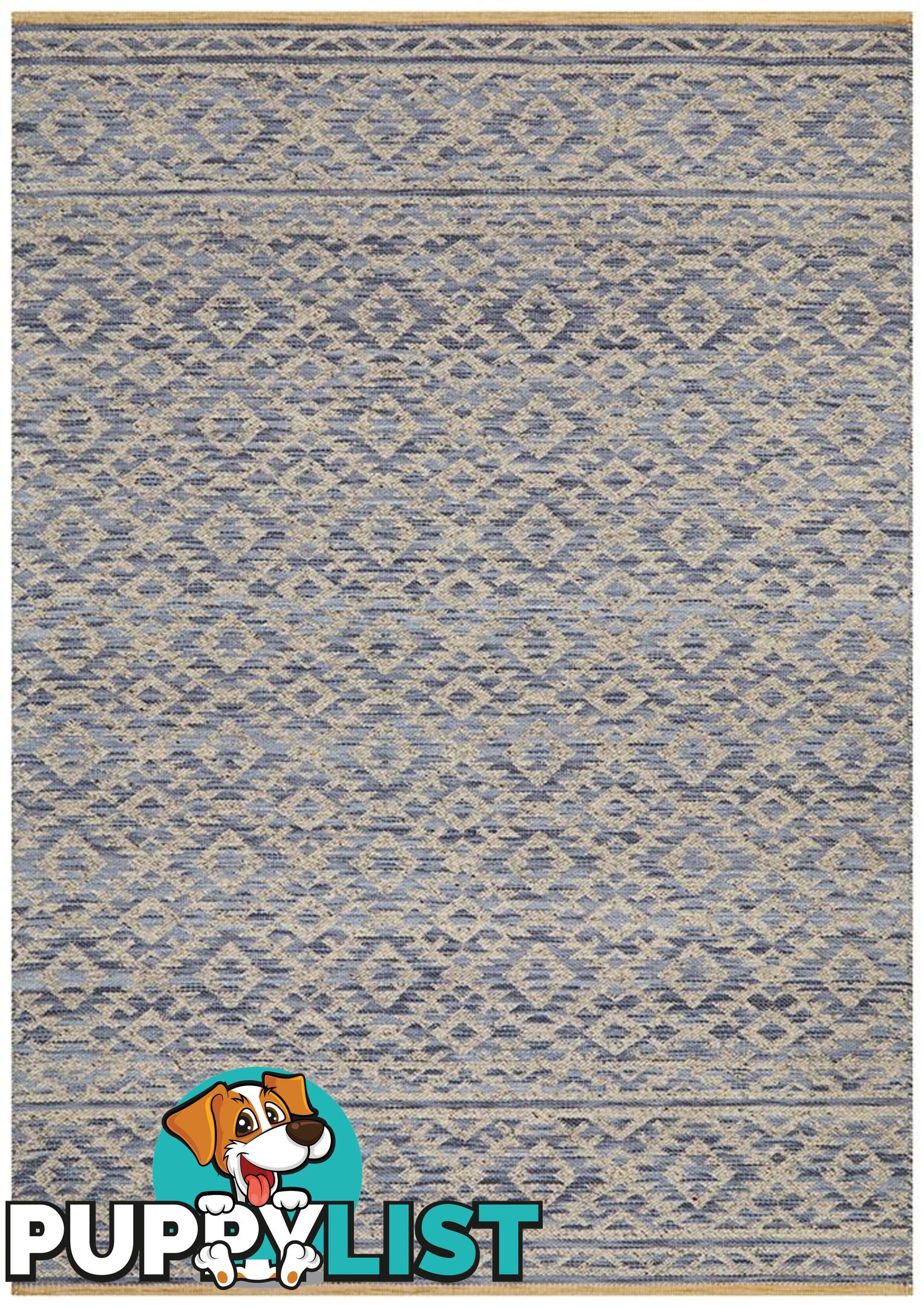 Relic Harvey Blue Natural Rug - Unbranded - 9375321848374