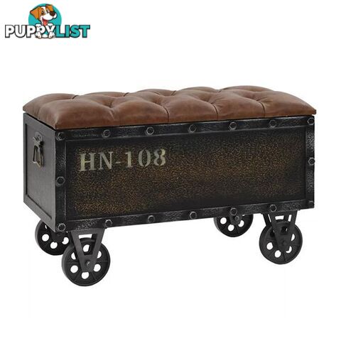 Storage Bench 80 X 41 X 50 Cm Solid Wood And Artificial Leather - Bench - 7427046166782