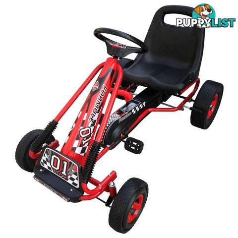 Pedal Go Kart with Adjustable Seat - Red - Unbranded - 4326500420473