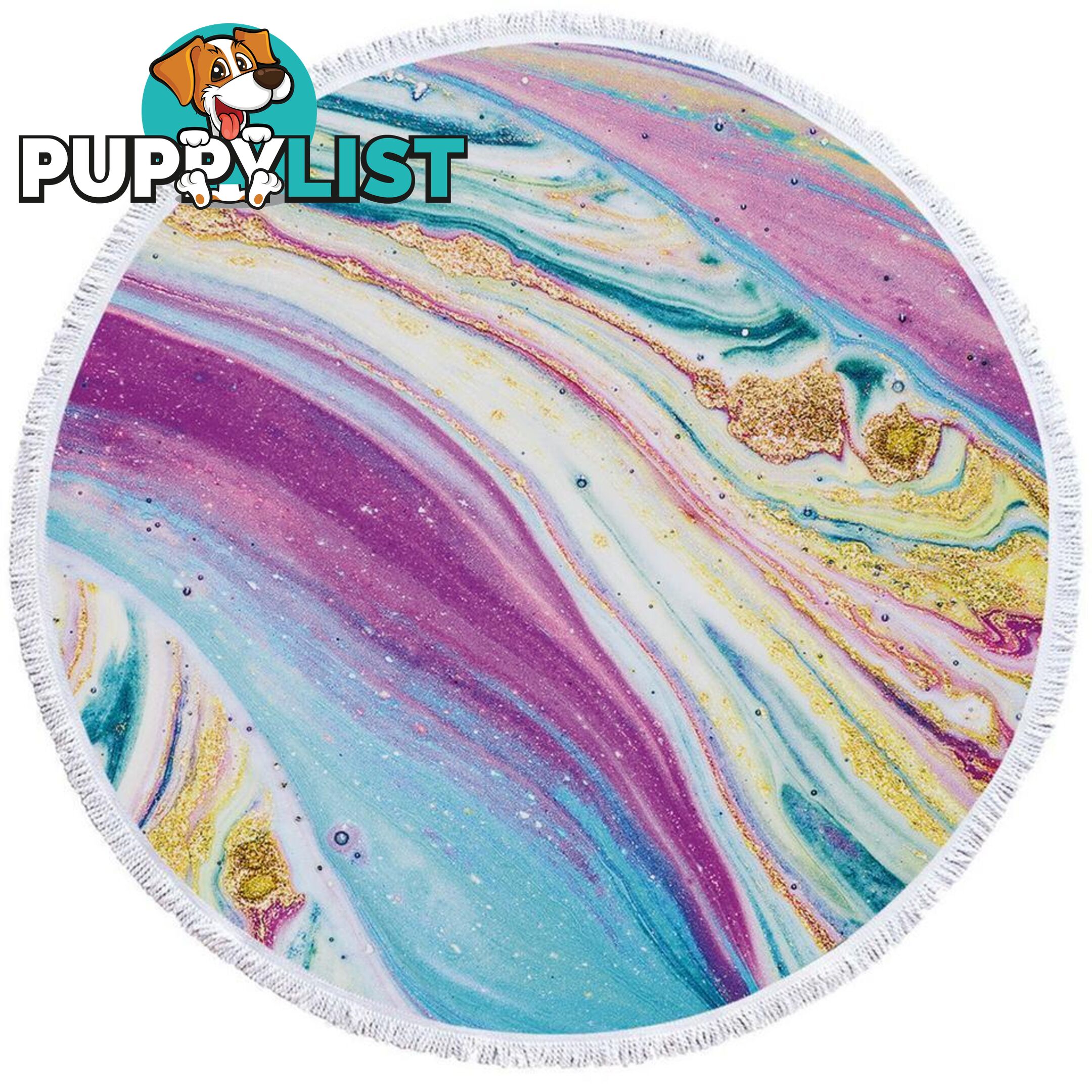 Bluish Purplish Marble Beach Towel - Towel - 7427046305365